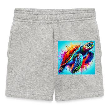 Schildkröte - Baby Shorts - Grau meliert - Vorne