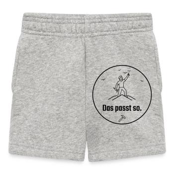 Dachdecker das passt so Stolz - Baby Shorts - Grau meliert - Vorne
