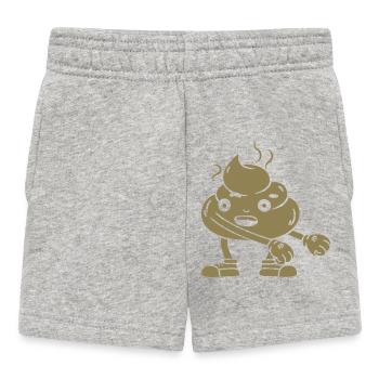Danse drôle de tas de caca - Short Bébé - gris chiné - Devant