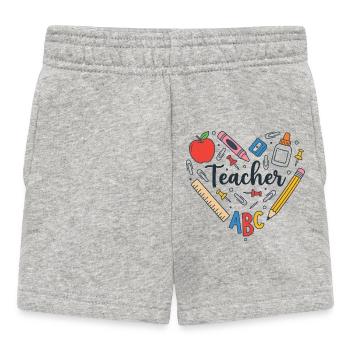 Professeure - Professeur - Short Bébé - gris chiné - Devant