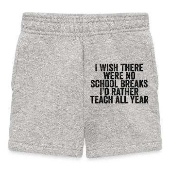 Passion Teaching: School all year round - Baby Shorts - heather grey - Front