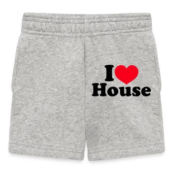 J’aime la maison - Short Bébé - gris chiné - Devant