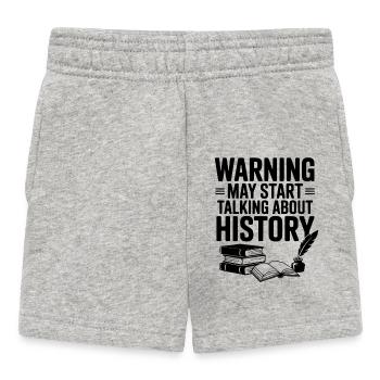 Warnung könnte anfangen, über Geschichte zu sprechen - Baby Shorts - Grau meliert - Vorne