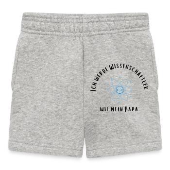 Wie mein Papa - ein echter Wissenschaftler! - Baby Shorts - Grau meliert - Vorne