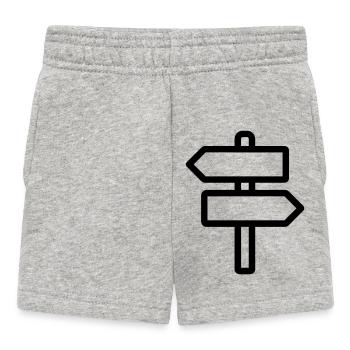panneau directionnel - Short Bébé - gris chiné - Devant