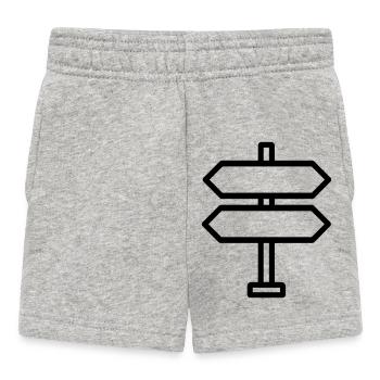 panneau directionnel - Short Bébé - gris chiné - Devant