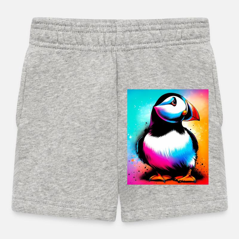 macareux - Short Bébé - gris chiné