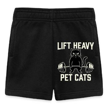 Lift Heavy Pet Cats Retro Gym Cat - Short Bébé - noir - Devant