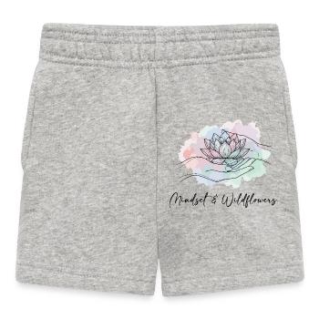 Mentalité Fleurs sauvages Fleurs Bohèmes Nature Dicton - Short Bébé - gris chiné - Devant