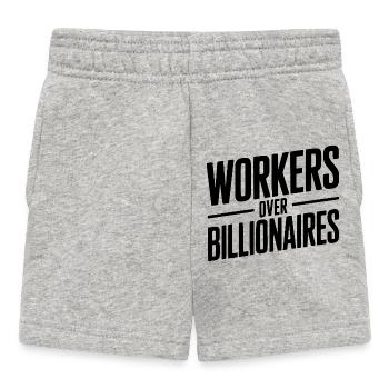 Workers Over Billionaires - Baby Shorts - heather grey - Front