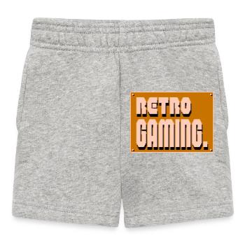 Pixel Art rétro gaming - Short Bébé - gris chiné - Devant