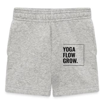 Yoga Flow Grow. - Baby Shorts - Grau meliert - Vorne