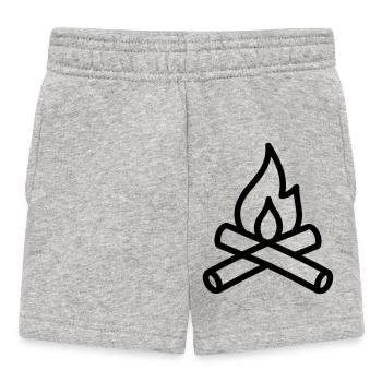 feu de camp - Short Bébé - gris chiné - Devant