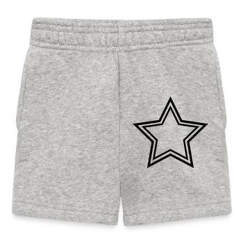 Double Cadre Étoile - Short Bébé - gris chiné - Devant