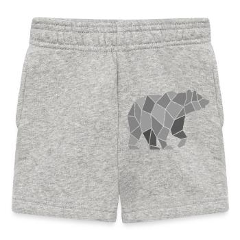 Ours géométrique à partir de fragments de mosaïque - Short Bébé - gris chiné - Devant