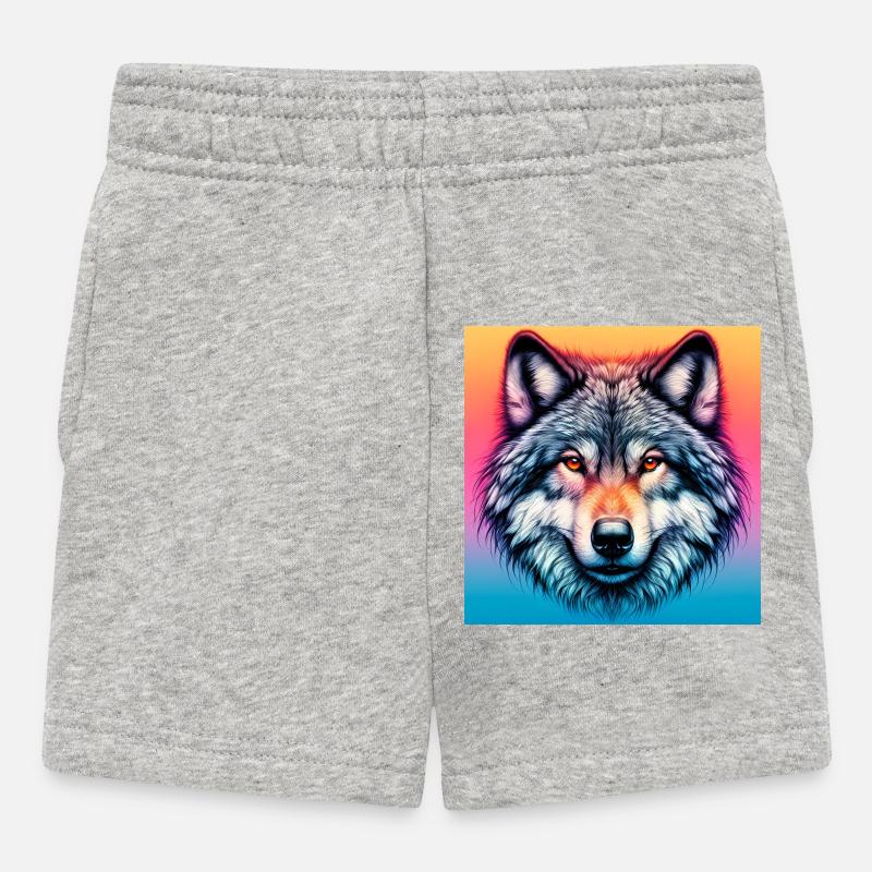 Loup - Short Bébé - gris chiné