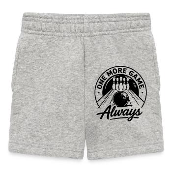 One More Game Always Bowling Sport - Baby Shorts - heather grey - Front
