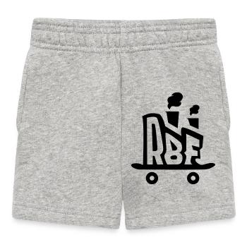 Logo de l’usine Roller Board Noir - Short Bébé - gris chiné - Devant