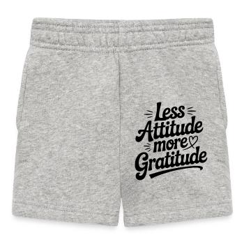 Less Attitude More Gratitude - Baby Shorts - heather grey - Front