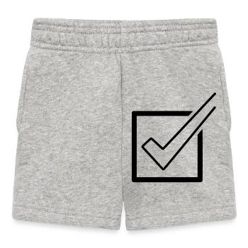 Checklist Tick Box Done - Baby Shorts - heather grey - Front