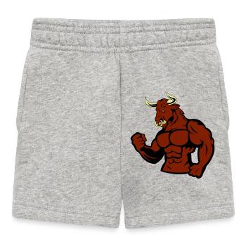 Taureau musclé Taureau - Short Bébé - gris chiné - Devant