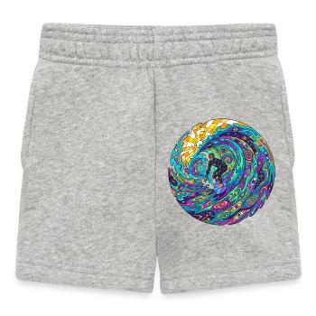 Vague de surf psychédélique - Short Bébé - gris chiné - Devant