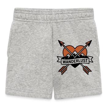 Heart Arrows Wanderlust Emblem - Baby Shorts - heather grey - Front