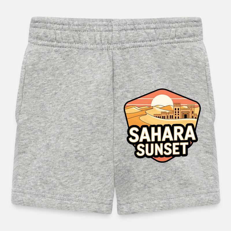 Château du Coucher du Soleil Sahara - Short Bébé - gris chiné