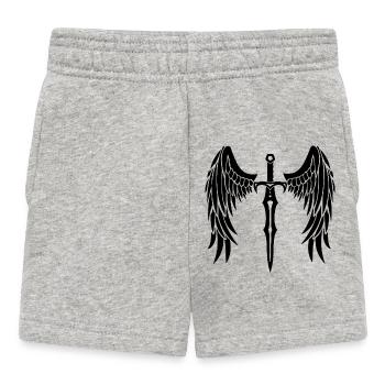 Schwarzgeflügeltes Schwert - Baby Shorts - Grau meliert - Vorne