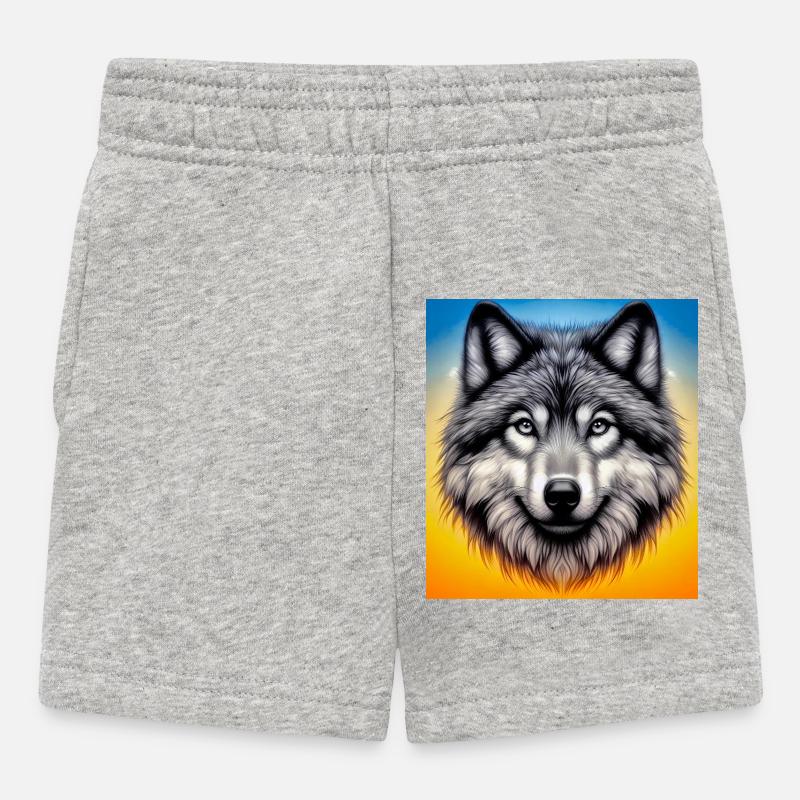 Wolf - Baby Shorts - Grau meliert