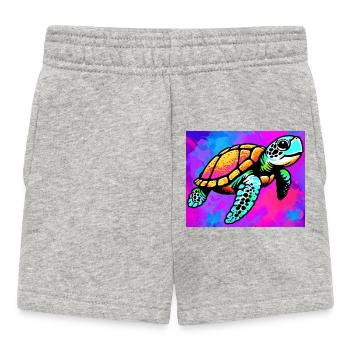 Schildkröte - Baby Shorts - Grau meliert - Vorne