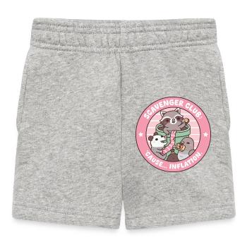 Lustiger Scavenger Club verursacht Inflation mit Trio - Baby Shorts - Grau meliert - Vorne
