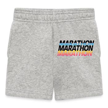 Typographie du gradient marathon - Short Bébé - gris chiné - Devant