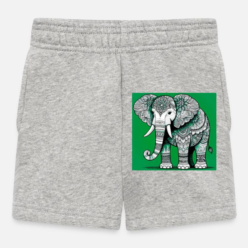 elephant - Baby Shorts - heather grey