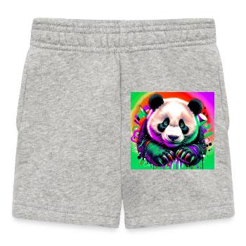Panda - Baby Shorts - Grau meliert - Vorne