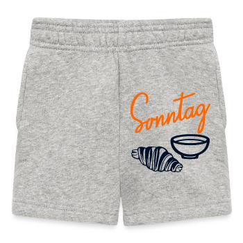 Sonntag Croissant Matcha - Baby Shorts - Grau meliert - Vorne