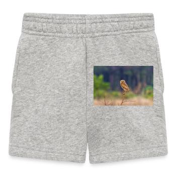 Eule die Eule - Baby Shorts - Grau meliert - Vorne