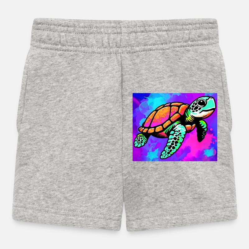 tortue - Short Bébé - gris chiné