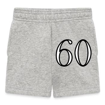 60. 60 ANS. 60e ANNIVERSAIRE. ANNIVERSAIRE 60 ANS. - Short Bébé - gris chiné - Devant