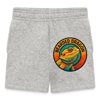 Bwearing Agame Lizard Style Bunte Gravur - Baby Shorts - Grau meliert - Vorne