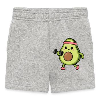 Avocado at the gym - Baby Shorts - heather grey - Front