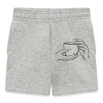 Tapotements des mains - Short Bébé - gris chiné - Devant