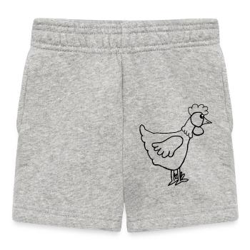 Hen Chicken Chickens - Baby Shorts - heather grey - Front