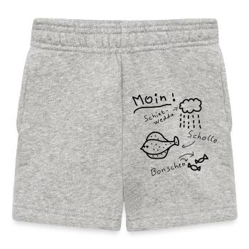 Moin Nord allemand Typique bas allemand - Short Bébé - gris chiné - Devant