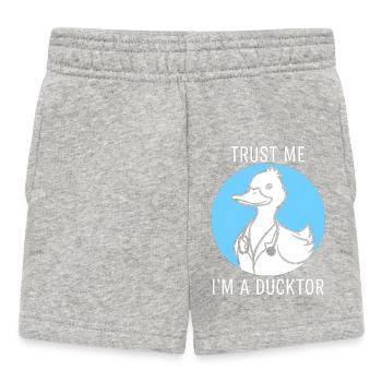 Ducktor Trust - Baby Shorts - heather grey - Front