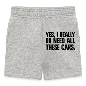 Ja, ich brauche wirklich all diese Autos! (Lustige - Baby Shorts - Grau meliert - Vorne
