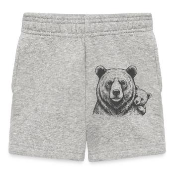 Papa et bébé des Bears - Short Bébé - gris chiné - Devant