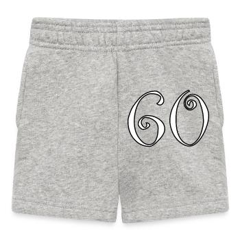 60. 60 ANS. 60e ANNIVERSAIRE. ANNIVERSAIRE 60 ANS. - Short Bébé - gris chiné - Devant