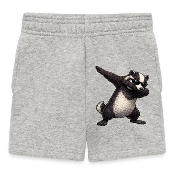 Dabbing Dachs - Baby Shorts - Grau meliert - Vorne