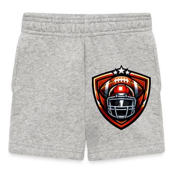 Football Helm Shield Emblem - Baby Shorts - Grau meliert - Vorne